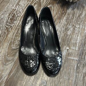 Tory Burch Black Patent Flats
